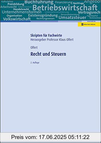 Binding : Taschenbuch, Edition : 2., aktualisierte Auflage. Online-Buch inklusive., Label : NWB Verlag, Publisher : NWB Verlag, medium : Taschenbuch, numberOfPages : 199, publicationDate : 2019-03-26, authors : Klaus Olfert, ISBN : 3470663726