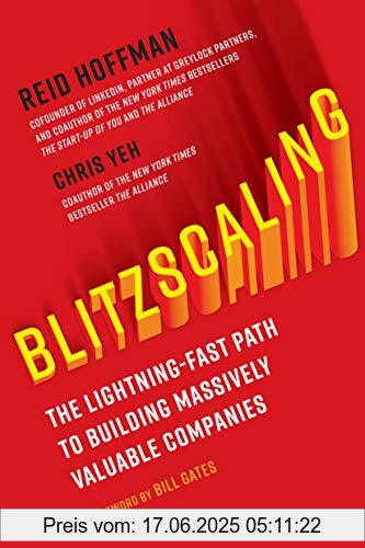 Binding : Gebundene Ausgabe, Label : Currency, Publisher : Currency, NumberOfItems : 1, medium : Gebundene Ausgabe, numberOfPages : 336, publicationDate : 2018-10-09, releaseDate : 2018-10-09, authors : Reid Hoffman, Chris Yeh, ISBN : 1524761419