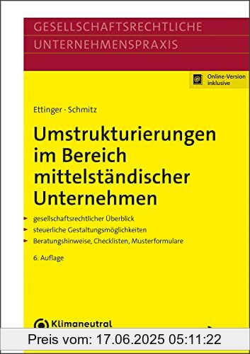 Binding : Taschenbuch, Edition : 6., aktualisierte Auflage. Online-Version inklusive., Label : NWB Verlag, Publisher : NWB Verlag, medium : Taschenbuch, numberOfPages : 607, publicationDate : 2022-12-22, authors : Jochen Ettinger, Markus Schmitz, ISBN : 348259936X