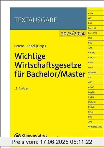 Binding : Taschenbuch, Edition : Inklusive App, Label : NWB Verlag, Publisher : NWB Verlag, medium : Taschenbuch, numberOfPages : 1742, publicationDate : 2023-08-25, publishers : Holger Berens, Hans-Peter Engel, ISBN : 3482675953