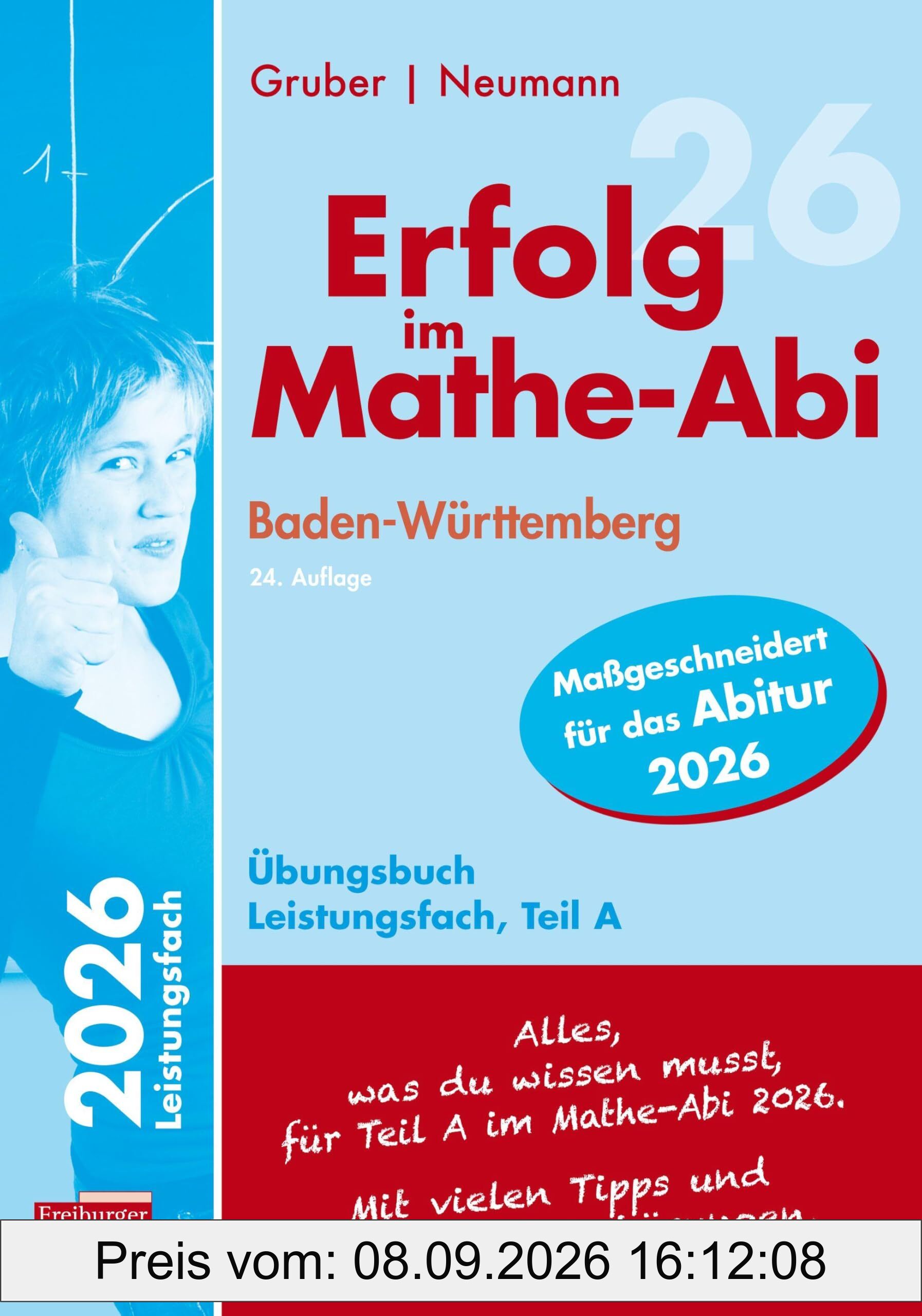 Erfolg im Mathe-Abi 2026 Leistungsfach Teil A Baden-Württemberg