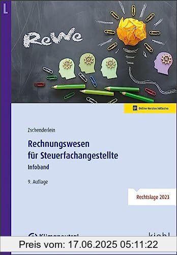 Binding : Taschenbuch, Edition : 9., aktualisierte Auflage. Mit digitalen Mehrwerten (Online-Version) und Online-Training)., Label : NWB Verlag, Publisher : NWB Verlag, medium : Taschenbuch, numberOfPages : 717, publicationDate : 2023-07-07, authors : Oliver Zschenderlein, ISBN : 3470643997