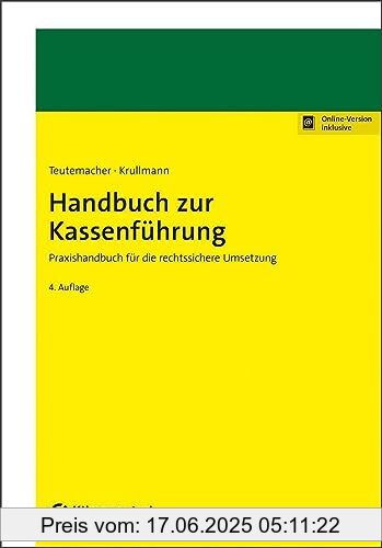 Binding : Taschenbuch, Edition : 4., aktualisierte Auflage. Online-Version inklusive., Label : NWB Verlag, Publisher : NWB Verlag, medium : Taschenbuch, numberOfPages : 268, publicationDate : 2023-10-23, authors : Tobias Teutemacher, Patrick Krullmann, ISBN : 3482653143