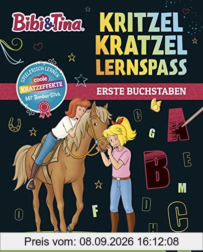 Bibi & Tina Kritzel-Kratzel-Lernspaß: Erste Buchstaben: Für Kinder ab 5 Jahren | Spielerische Schulvorbereitung. Lernübungen, Rätsel und Aufgaben mit den Freunden vom Martinshof