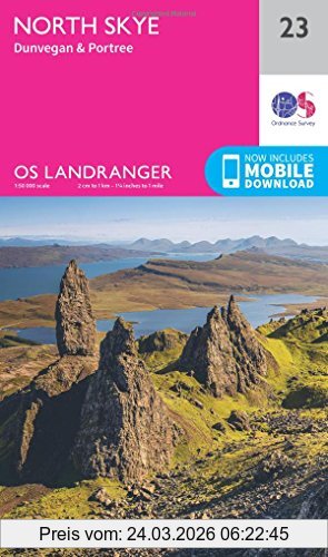 Ordnance Survey North Skye, Dunvegan & Portree 1 , 50 000 (Os Landranger Map)