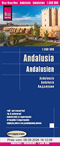 Reise Know-How Landkarte Andalusien / Andalusia (1:350.000): reiß- und wasserfest (world mapping project)
