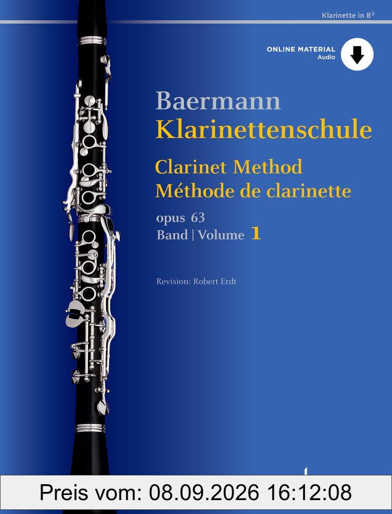 Klarinettenschule: Band 1: No. 1-33. op. 63. Klarinette in B. (Baermann - Klarinettenschule, Band 1: No. 1-33)