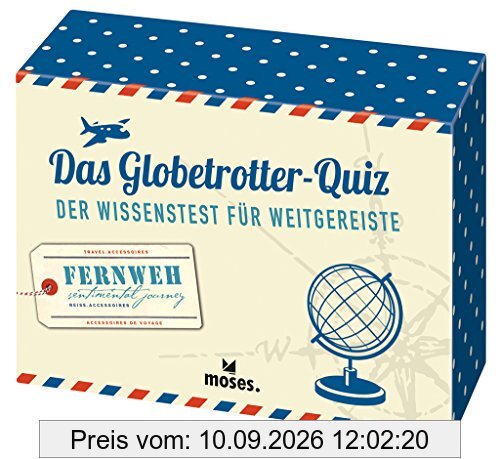 Das Globetrotter-Quiz: Der Wissenstest für Weitgereiste | Riesen-Weltkarte als Kartenrückseiten-Puzzle