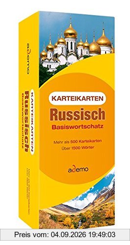 Karteikarten Russisch Basiswortschatz: Mehr als 500 Karteikarten. Über 1500 Wörter.