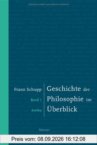 Geschichte der Philosophie im Überblick 1: Antike