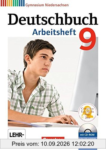 Deutschbuch Gymnasium - Niedersachsen: 9. Schuljahr - Arbeitsheft mit Lösungen und Übungs-CD-ROM