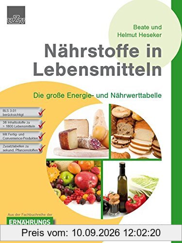 Nährstoffe in Lebensmitteln: Die große Energie- und Nährwerttabelle