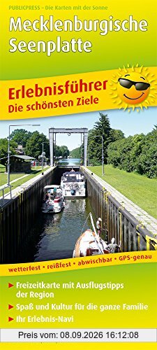 Mecklenburgische Seenplatte: Erlebnisführer mit Erlebnisgutscheinen und Informationen zu Freizeiteinrichtungen auf der Kartenrückseite, wetterfest, ... GPS-genau. 1:180000 (Erlebnisführer / EF)
