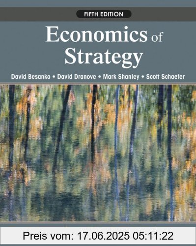 Binding : Taschenbuch, Edition : 5. Auflage, Label : John Wiley & Sons, Publisher : John Wiley & Sons, NumberOfItems : 1, medium : Taschenbuch, numberOfPages : 624, publicationDate : 2009-11-13, authors : David Besanko, David Dranove, Scott Schaefer, Mark Shanley, languages : english, ISBN : 0470484837