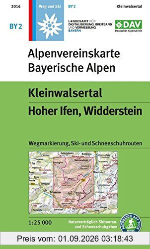 Kleinwalsertal, Hoher Ifen, Widderstein: Wegmarkierung, Ski- und Schneeschuhrouten