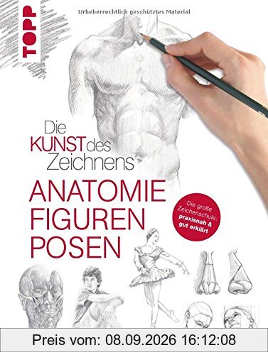 Die Kunst des Zeichnens - Anatomie, Figuren, Posen: Die große Zeichenschule: praxisnah & gut erklärt