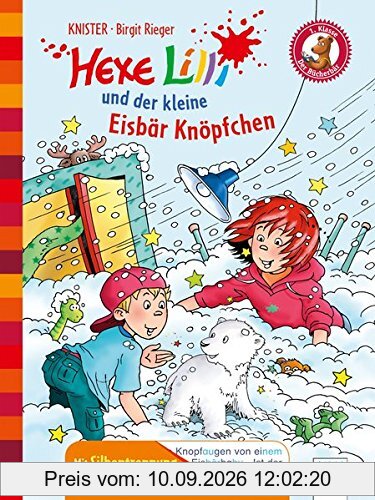 Hexe Lilli und der kleine Eisbär Knöpfchen: Der Bücherbär. Hexe Lilli für Erstleser. Mit Silbentrennung zum leichteren Lesenlernen: