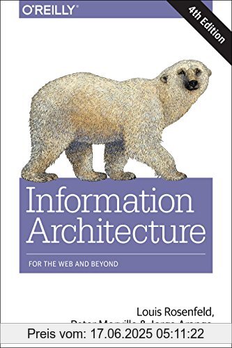 Binding : Taschenbuch, Edition : 4. Auflage., Label : O'Reilly UK Ltd., Publisher : O'Reilly UK Ltd., medium : Taschenbuch, numberOfPages : 400, publicationDate : 2015-10-11, authors : Louis Rosenfeld, Peter Morville, Jorge Arango, languages : english, ISBN : 1491911689
