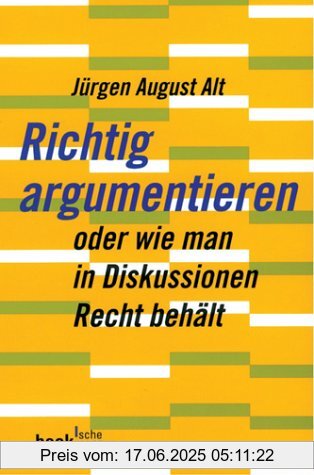 Binding : Taschenbuch, Edition : 5, Label : C.H.Beck, Publisher : C.H.Beck, medium : Taschenbuch, numberOfPages : 167, publicationDate : 2003-07-07, authors : Alt, Jürgen August, languages : german, ISBN : 3406421466