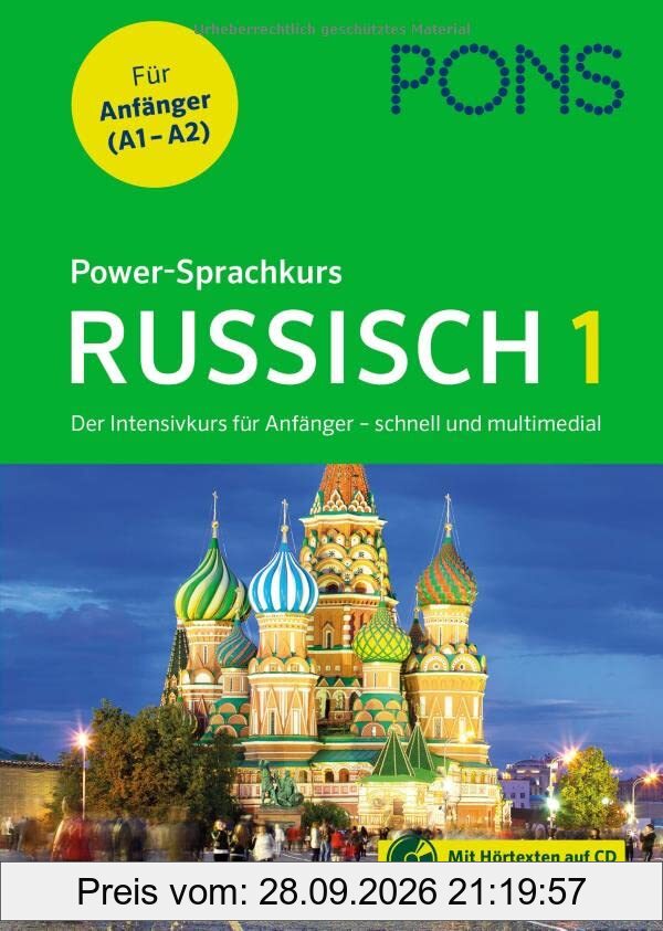 PONS Power-Sprachkurs Russisch für Anfänger: Der Intensivkurs mit Buch, CD und Online-Tests