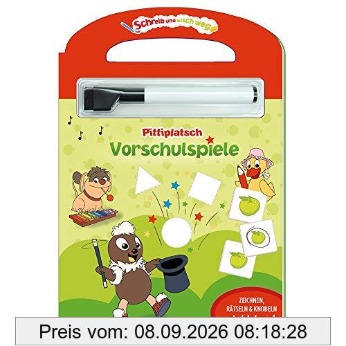 Trötsch Unser kleines Sandmännchen Schreib und wisch weg Vorschulspiele Pittiplatsch Pappenbuch: Beschäftigungsbuch Lernbuch Übungsbuch