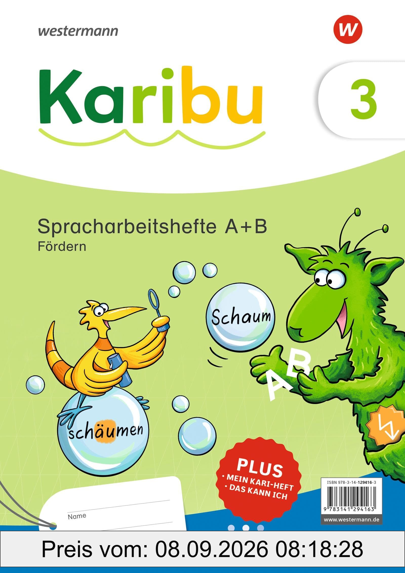 Karibu - Ausgabe 2024: Paket Spracharbeitshefte A+B Fördern 3 zum Spracharbeitsheft und Sprachbuch