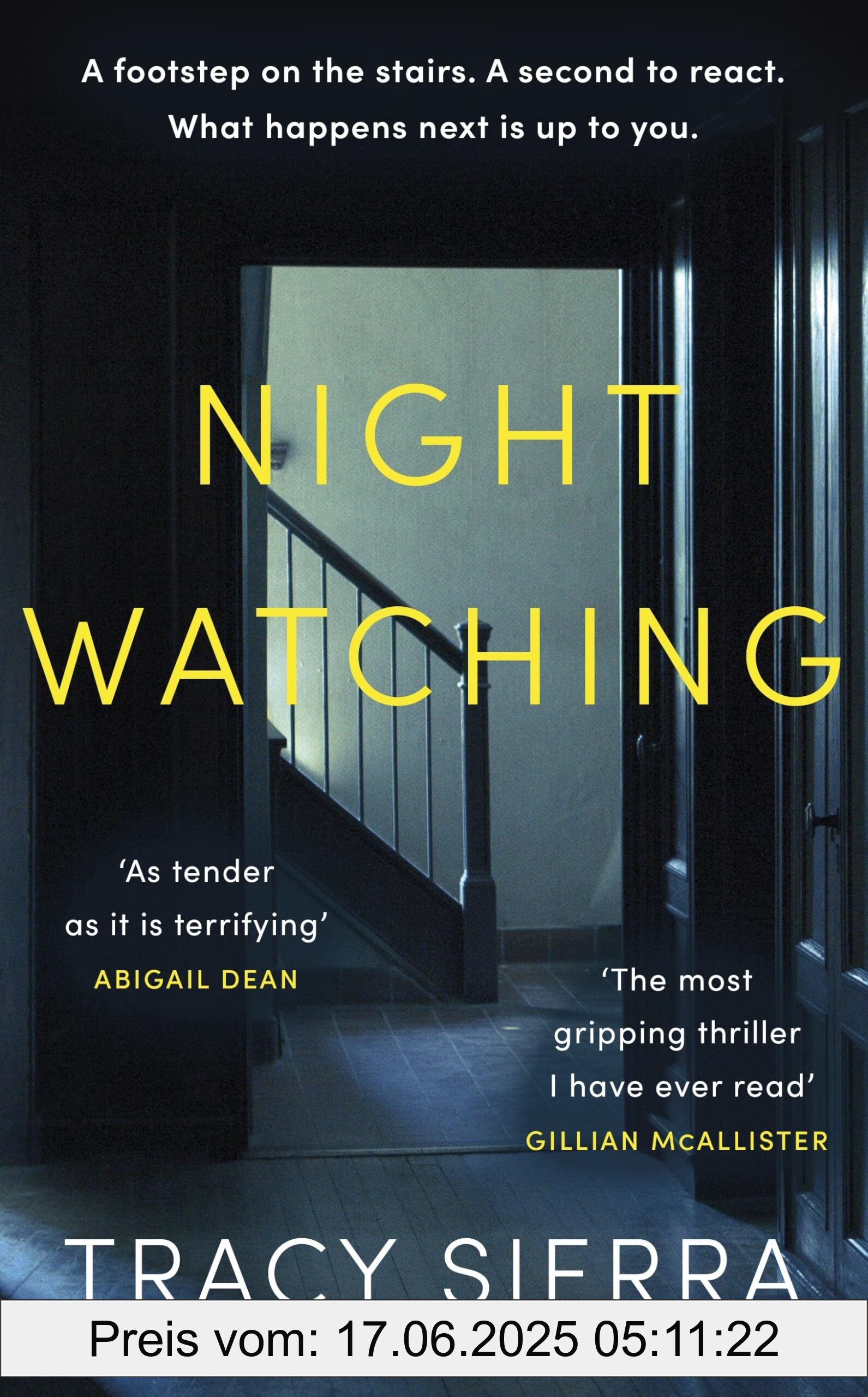 Binding : hardcover, Label : Nightwatching : ‘The most gripping thriller I have ever read’ Gillian McAllister, medium : hardcover, numberOfPages : 368, publicationDate : 2024-02-08, releaseDate : 2024-02-08, languages : english, ISBN : 0241639867