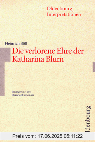 Binding : Taschenbuch, Edition : 2, Label : Oldenbourg Schulbuchverlag, Publisher : Oldenbourg Schulbuchverlag, NumberOfItems : 1, medium : Taschenbuch, numberOfPages : 146, publicationDate : 1997-03-11, authors : Bernhard Sowinski, Heinrich Böll, languages : german, ISBN : 3486886665