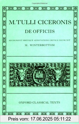 Binding : Gebundene Ausgabe, Edition : New Ed, Label : Oxford University Press, Publisher : Oxford University Press, medium : Gebundene Ausgabe, numberOfPages : 190, publicationDate : 1994-10-27, authors : Cicero, Marcus Tullius, publishers : Michael Winterbottom, languages : english, ISBN : 0198146736