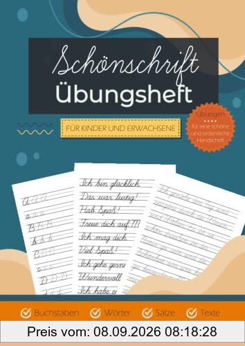 Schönschrift Übungsheft: schön schreiben - Selbstlernheft