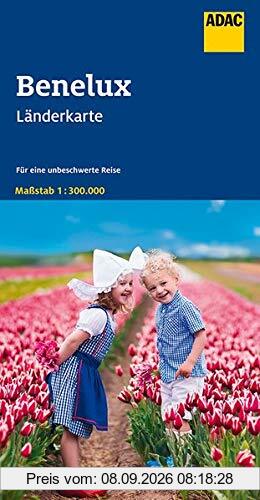 ADAC LänderKarte Benelux, Belgien, Niederlande, Luxemburg 1:300 000 (ADAC Länderkarten)