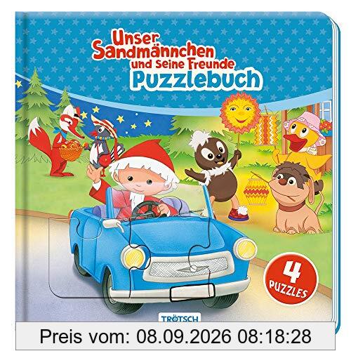 Trötsch Unser Sandmännchen Puzzlebuch mit 4 Puzzle Sandmann: Beschäftigungsbuch Entdeckerbuch Puzzlebuch