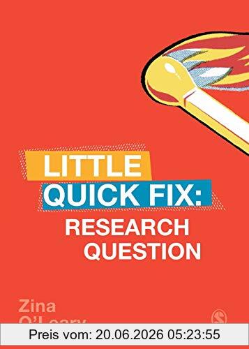 Zina O'Leary Research Question, Little Quick Fix