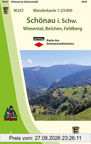 Schönau im Schwarzwald: Wiesental, Belchen, Feldberg (Karte des Schwarzwaldvereins)