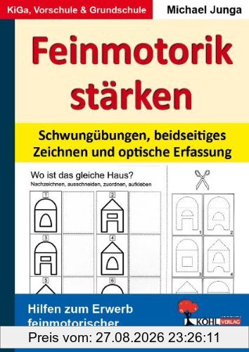 Feinmotorik stärken Schwungübungen, beidseitiges Zeichnen und optische Erfassung