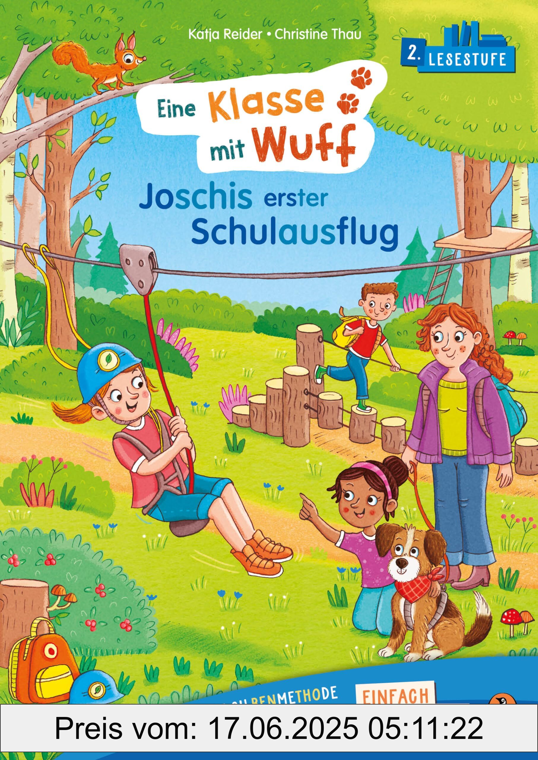 Brand : Penguin junior, Binding : hardcover, Edition : Originalausgabe, Label : Penguin JUNIOR – Einfach selbst lesen : Eine Klasse mit Wuff - Joschis erster Schulausflug (Lesestufe 2) : Erstlesebuch mit Silbenmethode für die 1. Klasse. 2. Lesestufe für Kinder ab 6 Jahren, medium : hardcover, numberOfPages : 48, publicationDate : 2024-05-15, releaseDate : 2024-05-15, languages : german, ISBN : 3328302816
