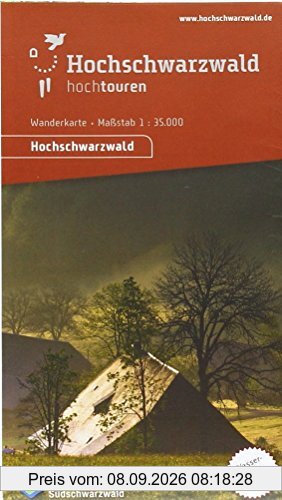 Hochtouren Wanderkarte Hochschwarzwald: Maßstab 1:35000, wasser - und reissfest