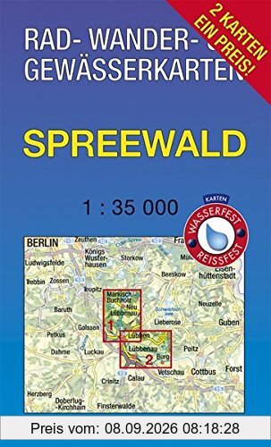 Rad-, Wander- und Gewässerkarten-Set: Spreewald: Mit den Karten: Oberspreewald und Unterspreewald. Maßstab 1:35.000. Wasser- und reißfeste Karten. ... und Gewässerkarten Berlin/Brandenburg)