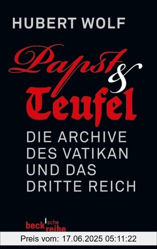 Binding : Taschenbuch, Edition : 1, Label : C.H.Beck, Publisher : C.H.Beck, medium : Taschenbuch, numberOfPages : 360, publicationDate : 2012-02-08, authors : Hubert Wolf, languages : german, ISBN : 3406630901