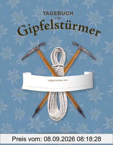 Tourenbuch für Gipfelstürmer: praktisches Wanderbuch oder Gipfelbuch um schöne Touren festzuhalten. Inkl. wichtige Infos für Wanderer und Bergsteiger und Übersichtskarte der Alpen