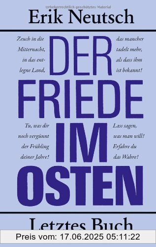 Binding : Gebundene Ausgabe, Edition : 1, Label : Das Neue Berlin, Publisher : Das Neue Berlin, medium : Gebundene Ausgabe, numberOfPages : 480, publicationDate : 2014-02-18, authors : Erik Neutsch, languages : german, ISBN : 3360021827