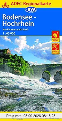 ADFC-Regionalkarte Bodensee-Hochrhein von Konstanz nach Basel, 1:60.000, reiß- und wetterfest, GPS-Tracks Download (ADFC-Regionalkarte 1:60.000)