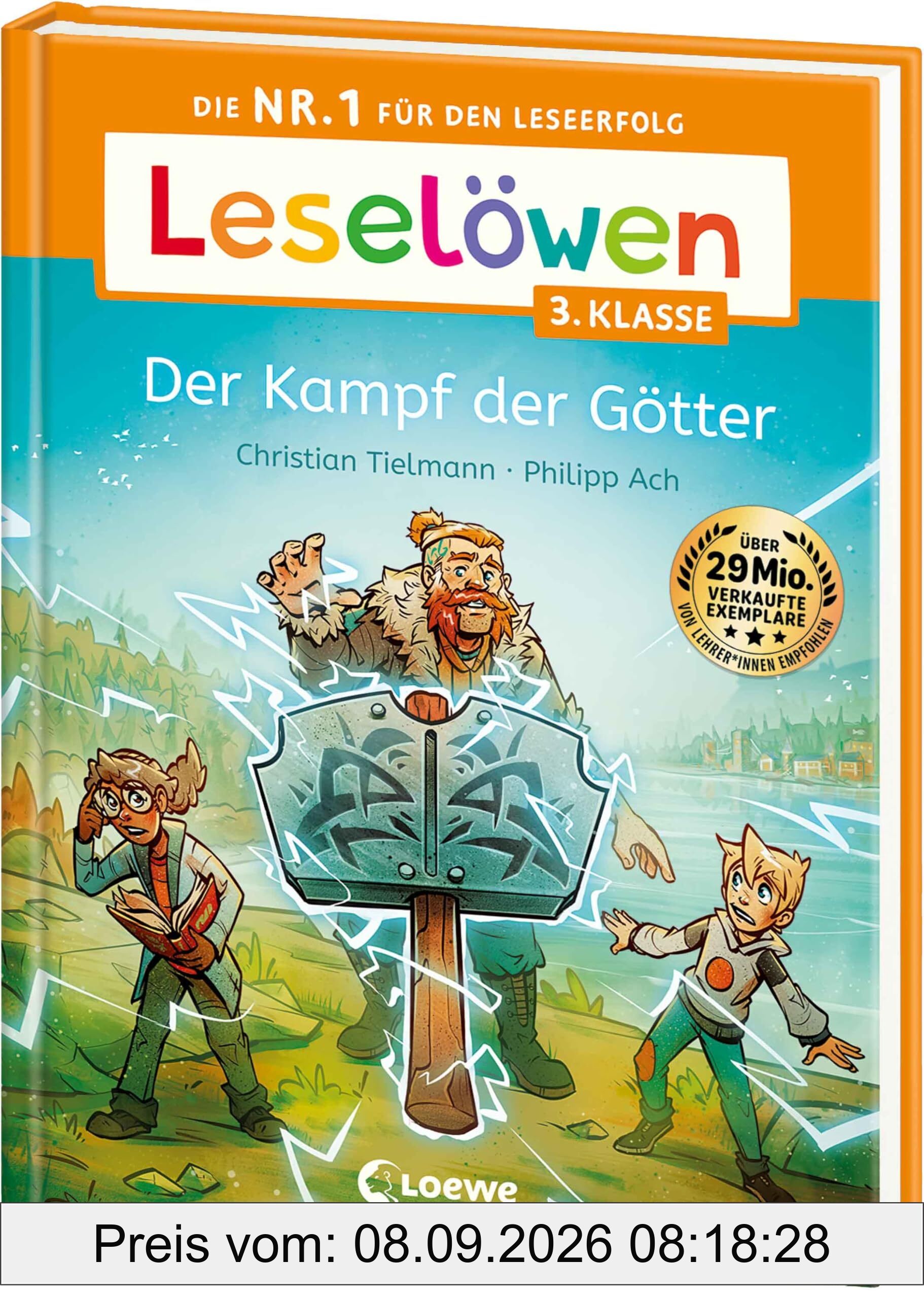 Leselöwen 3. Klasse - Der Kampf der Götter: Die Nr. 1 für den Leseerfolg - Mit Leselernschrift ABeZeh - Lesespaß für Kinder ab 8 Jahren