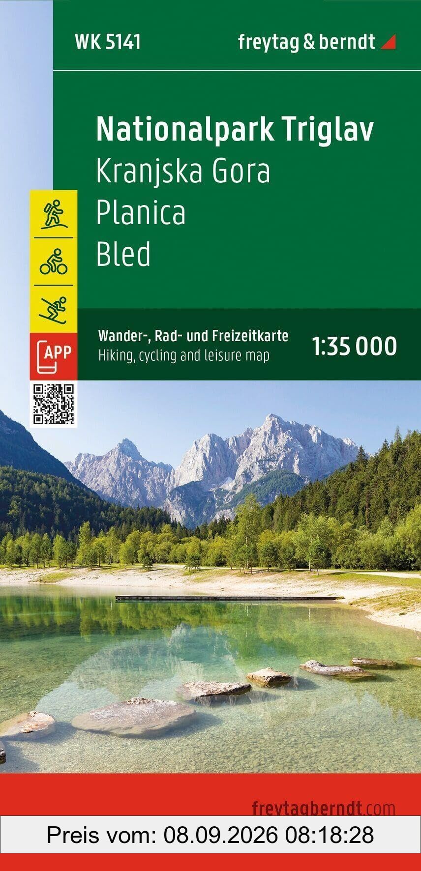 freytag & berndt Wanderkarte Nationalpark Triglav - Kranjska Gora - Planica - Bled 1:35.000