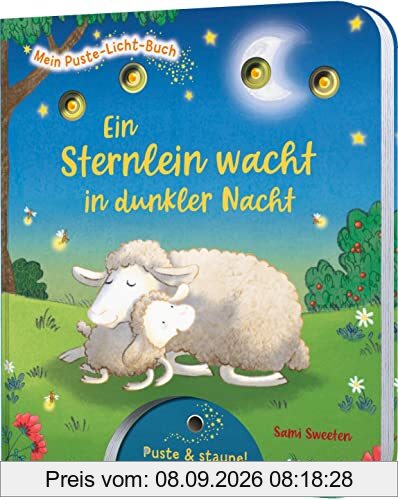 Mein Puste-Licht-Buch: Ein Sternlein wacht in dunkler Nacht: Gute-Nacht-Buch mit Puste-Licht und LED-Lämpchen