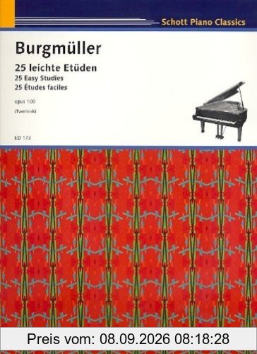 25 leichte Etüden: op. 100. Klavier.: New Edition for Piano (Schott Piano Classics)