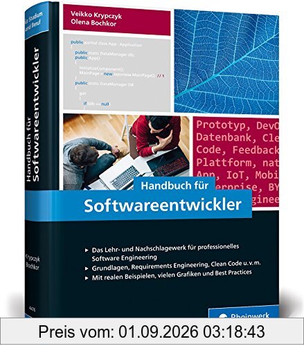 Handbuch für Softwareentwickler: Das Standardwerk zu professionellem Software Engineering
