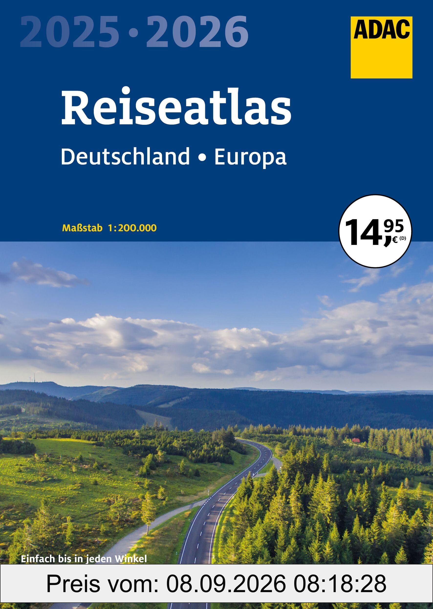 ADAC Reiseatlas 2025/2026 Deutschland 1:200.000, Europa 1:4,5 Mio. (ADAC Atlas)