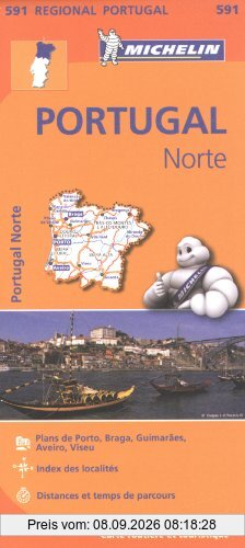 PORTUGAL NORTE 11591 CARTE ' REGIONAL ' MICHELIN KAART