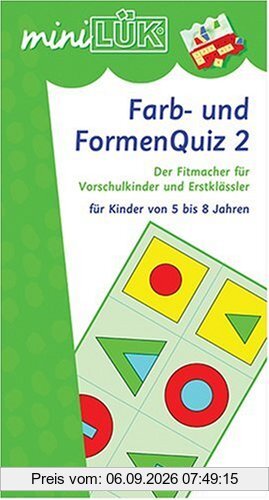 miniLÜK: Farb-und Formenquiz 2: Dr Fitmacher für Vorschulkinder und Erstklässler: Der Fitmacher für Vorschulkinder und Erstklässler. Vertiefende Übungen zur differenzierten Farb- und Formwahrnehmung